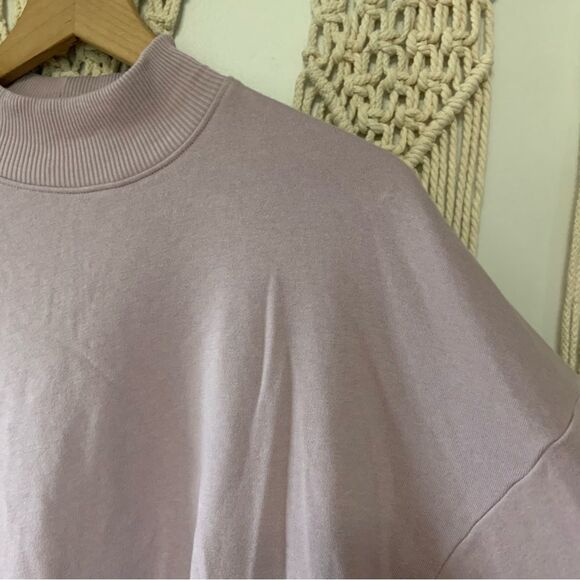 AMERICAN EAGLE Ahh-Mazingly Soft Oversized Mock Neck Sweatshirt Purple Small - Picture 5 of 10